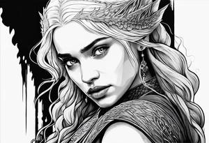 game of thrones daenerys like tim burton the whole figure in the picture tattoo idea