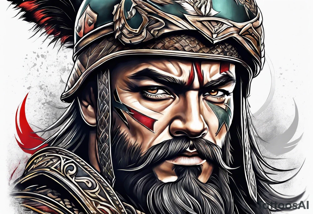 Warrior soldier tattoo idea