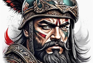 Warrior soldier tattoo idea