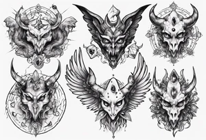 The Demon Stolas obsessed with gems, knowledge of astrology and poisonous gems. tattoo idea
