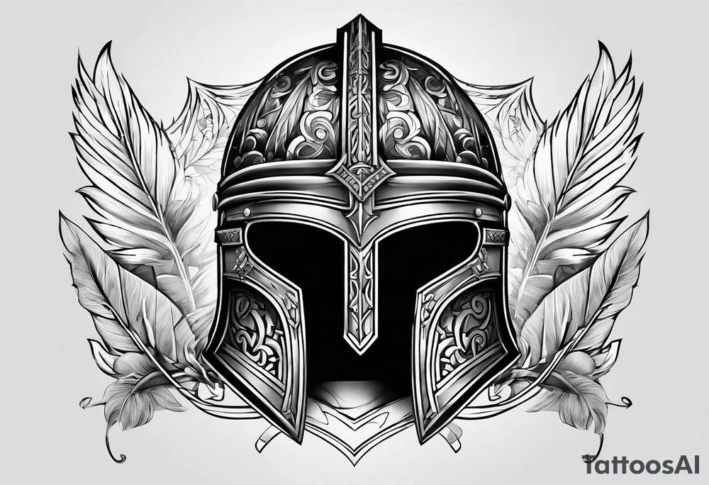 Roman helmet tattoo idea