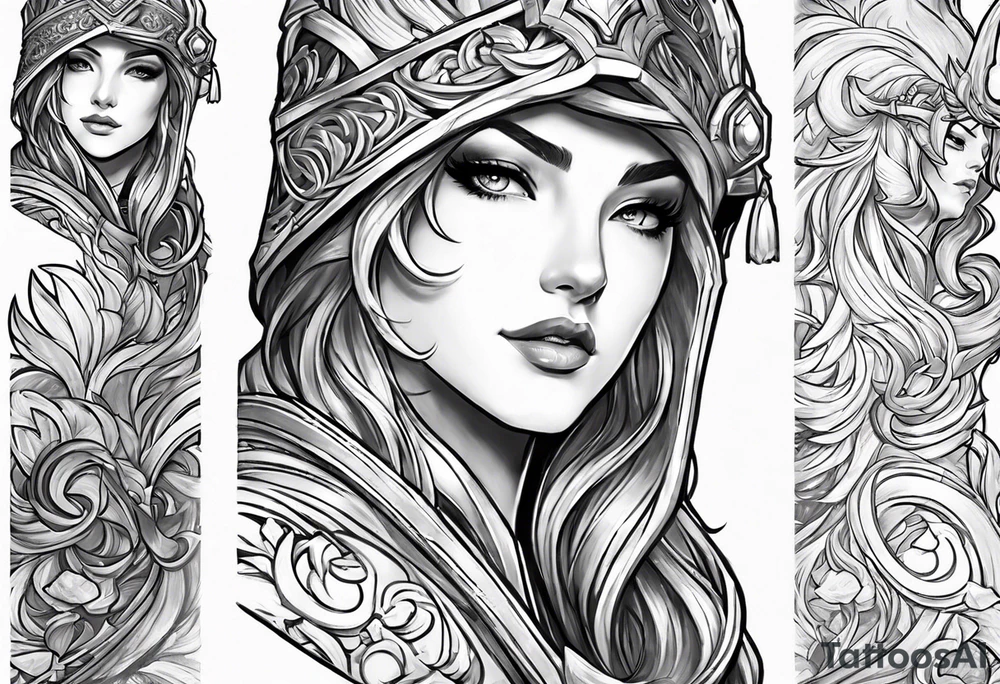 pantheon for league of legends game tattoo idea