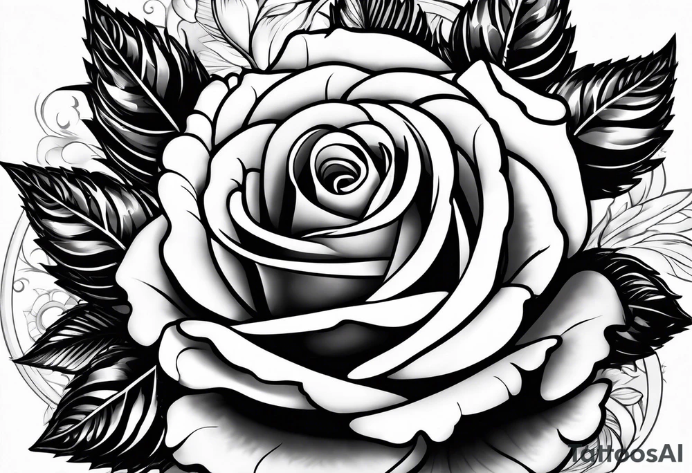 Roses and ornemental tattoo idea