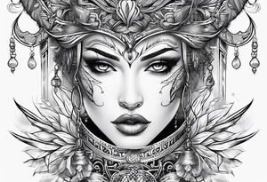 c cection scar needle and thred tattoo idea