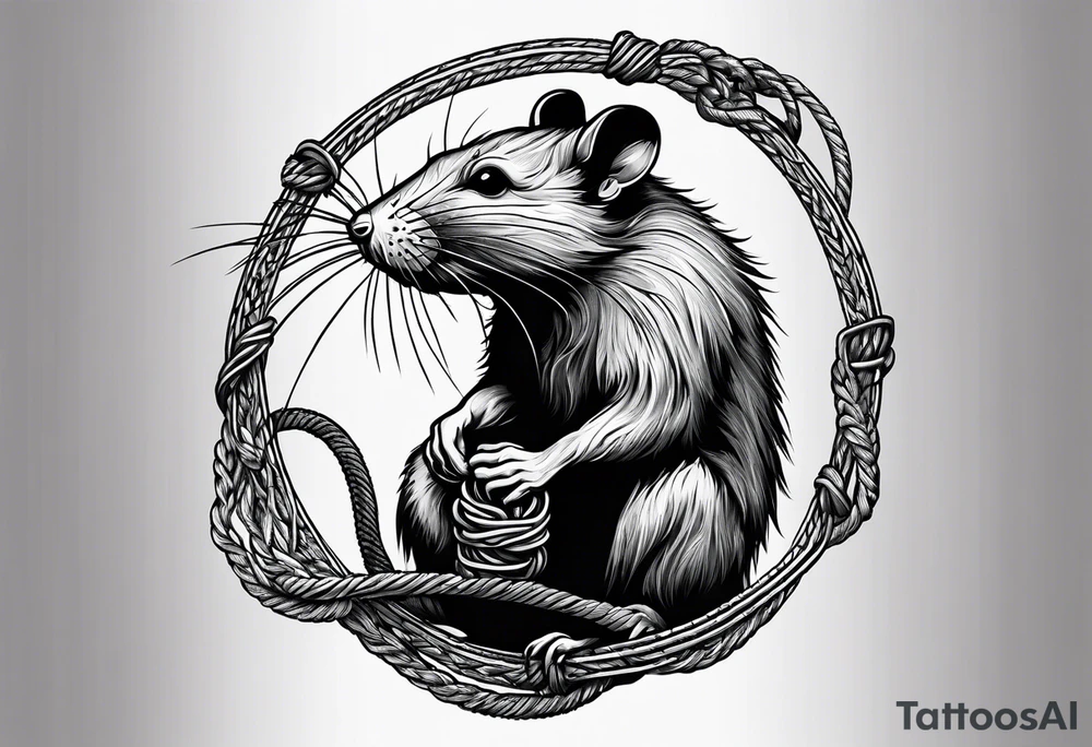 a rat that was hanged in a noose tattoo idea