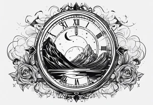 time travel space vector tattoo idea