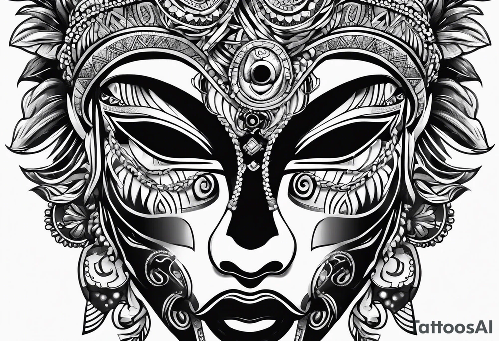 Cameroun masks tattoo idea