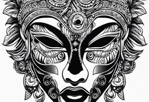 Cameroun masks tattoo idea