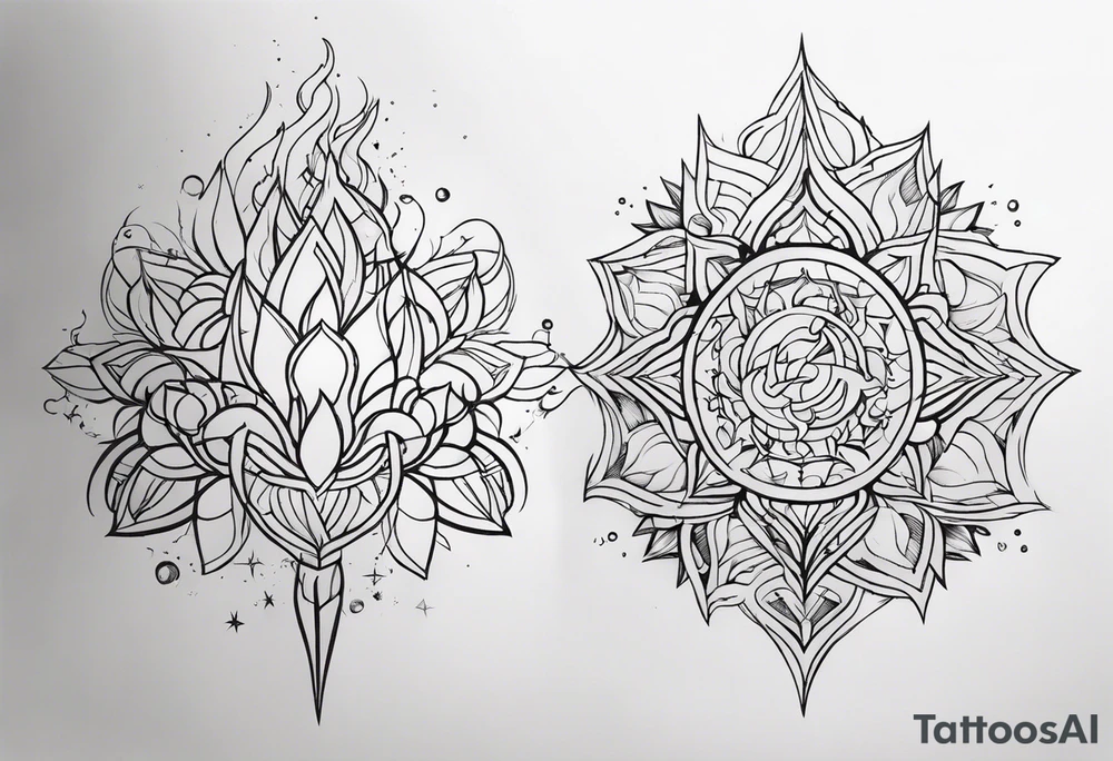 Fire and Ice tattoo idea