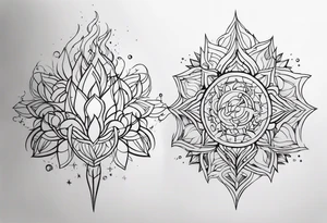 Fire and Ice tattoo idea