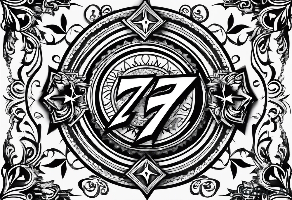 Lightning symbol. Made out of the name “5y8o” tattoo idea