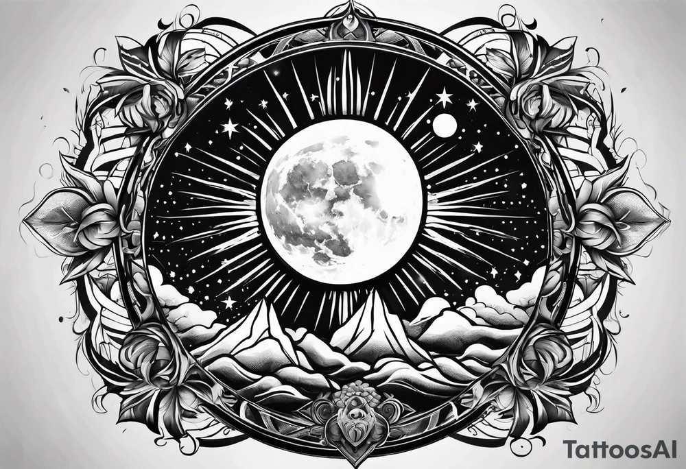 sacred moon tattoo idea