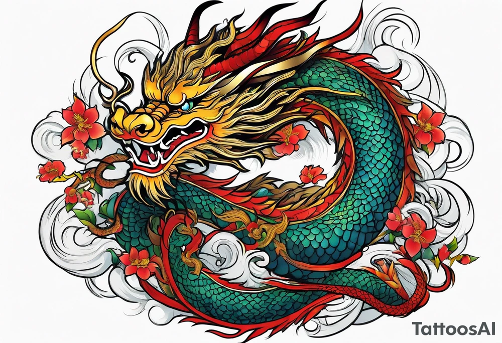 chinese dragon tattoo idea