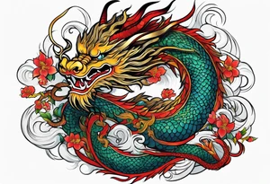 chinese dragon tattoo idea