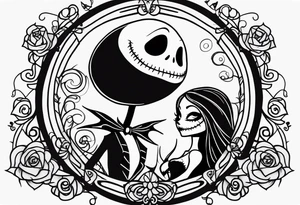 Nightmare before Christmas jack and sally tattoo idea