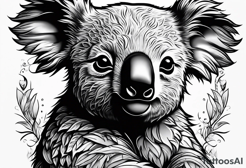 Koala golfing tattoo idea