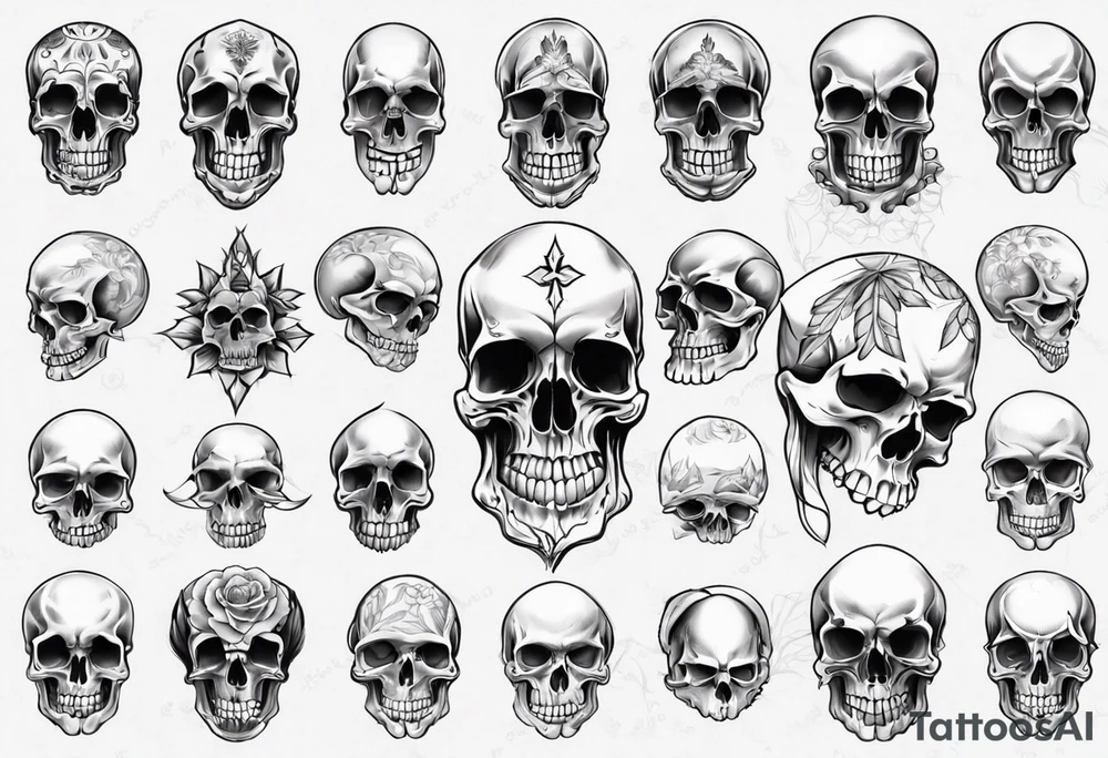 skull for back tattoo idea