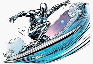 silver surfer loneliness tattoo idea