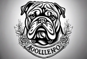 Abseiling bulldog sand blasting tattoo idea
