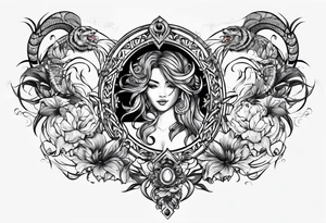Scorpio and Leo mix tattoo idea