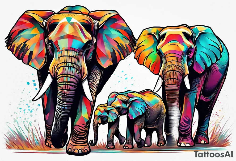 Elephant Family tattoo idea