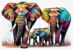 Elephant Family tattoo idea