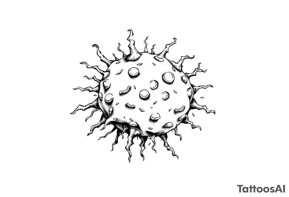 killing bacteria concept art tattoo idea