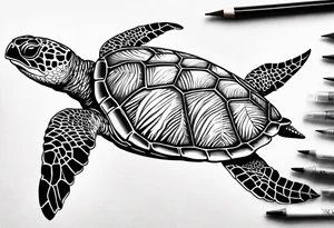 sea turtle tattoo idea