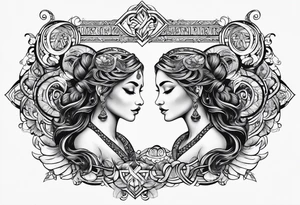 Gemini zodiac sign tattoo idea