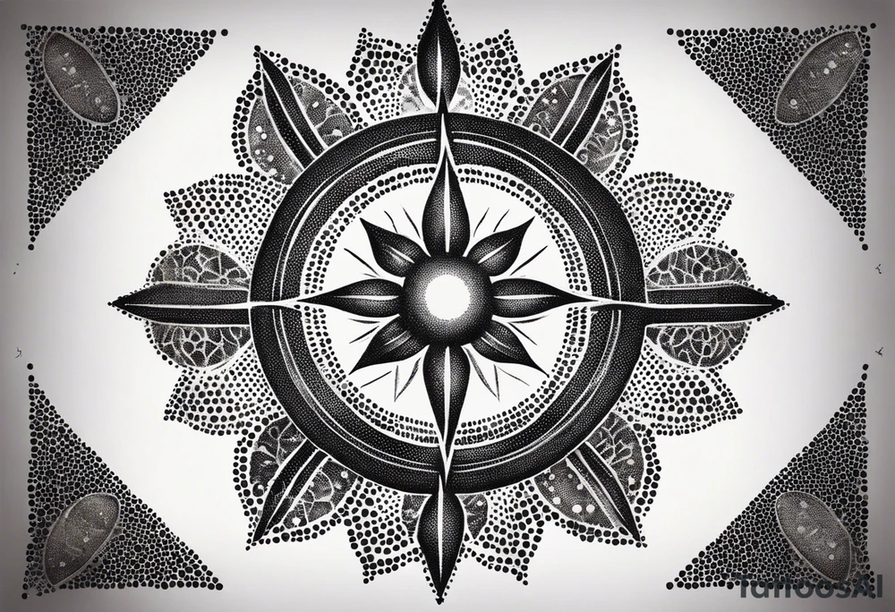 strength, small, sun cross ,  elegant, 
 vishap tattoo idea
