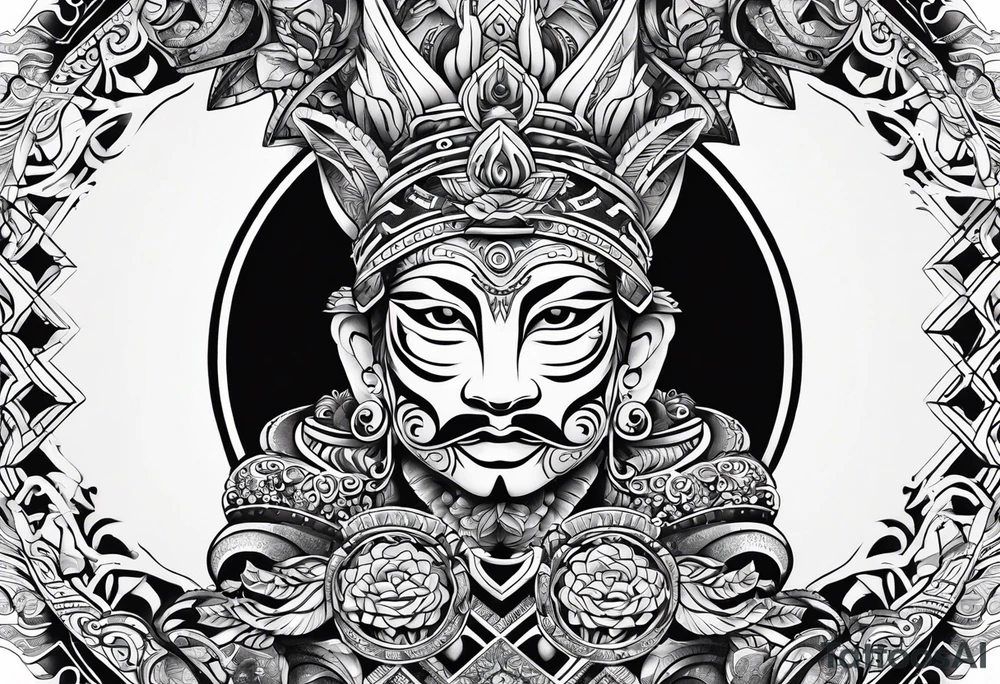 japanese and maori tattoo tattoo idea