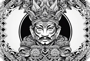 japanese and maori tattoo tattoo idea