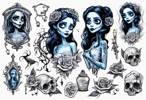 corpse bride film Emely tattoo idea