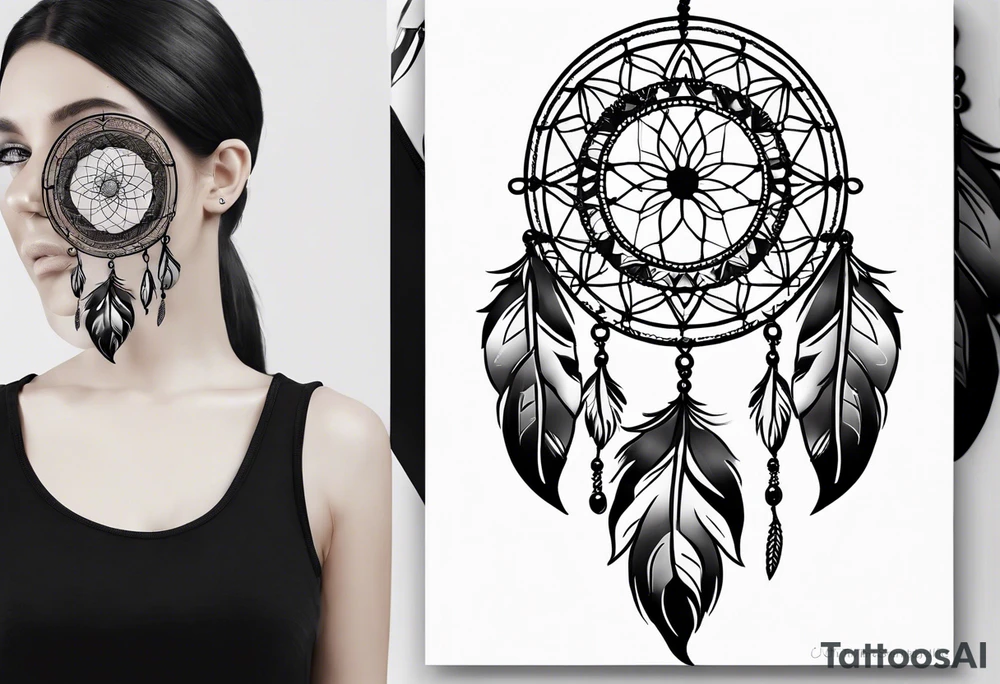 dream catcher with meaning of love tattoo idea