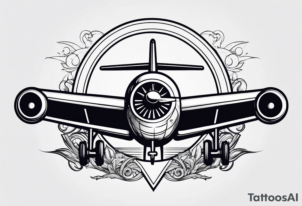 Spanner and airplane tattoo idea