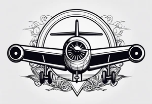 Spanner and airplane tattoo idea