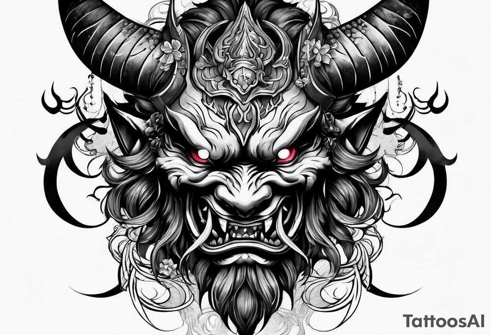 Japanese Demon tattoo idea