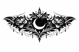 neckline tattoo along the collarbone tattoo idea