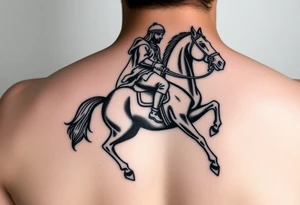 Arabian on a horse with a sword tattoo idea