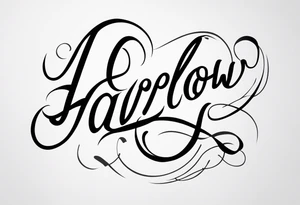 Harlow written in cursive tattoo idea