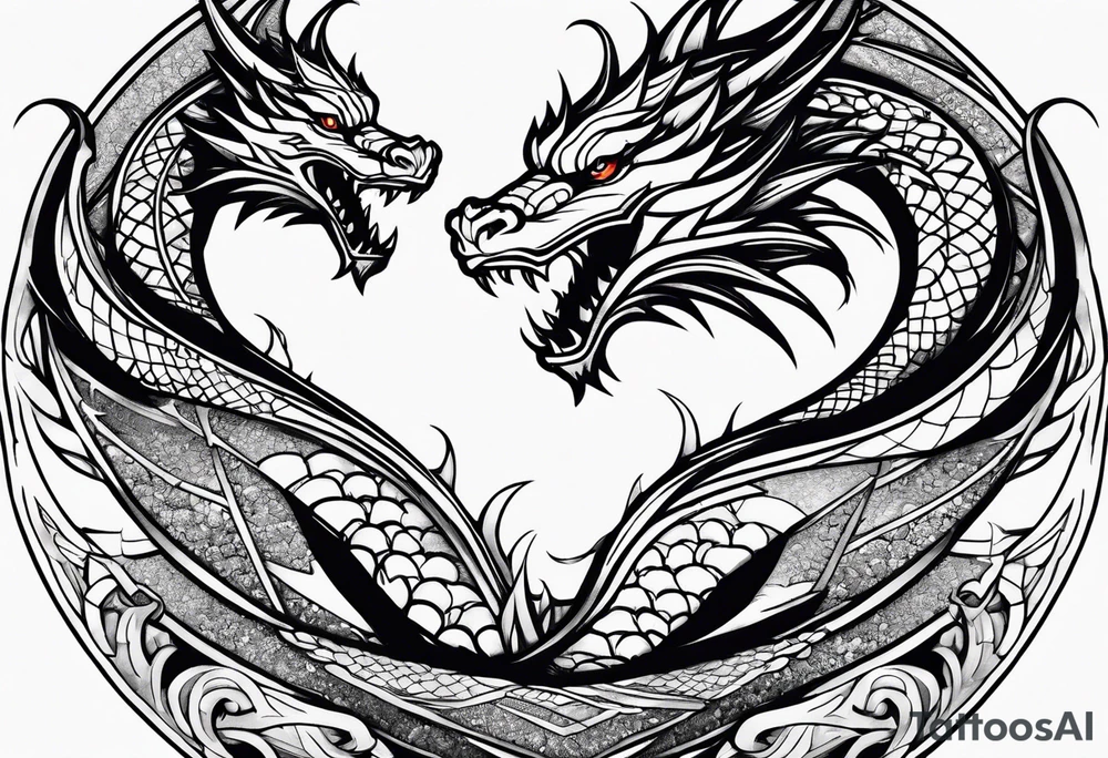 roaring dragons tattoo idea