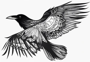 A witch's Raven tattoo idea