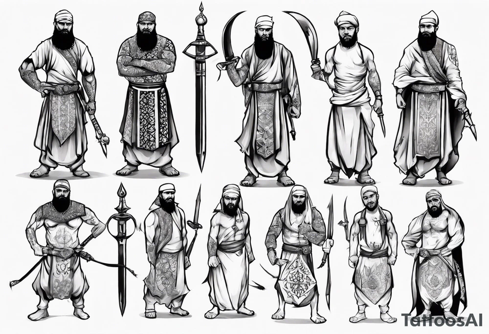 islamic warrior tattoo idea