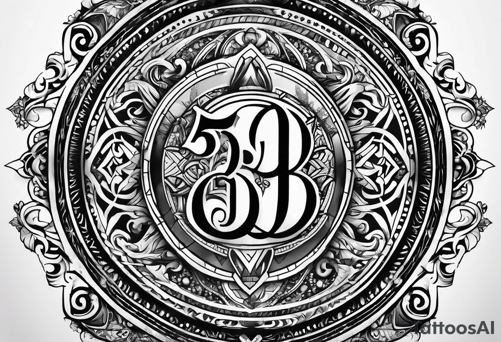 The numbers 333 with the word guidance underneath and the initials JJF; tattoo idea