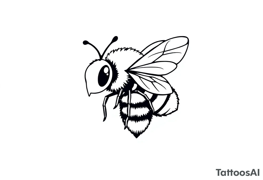 Cartoon bee tattoo idea
