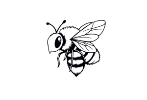 Cartoon bee tattoo idea