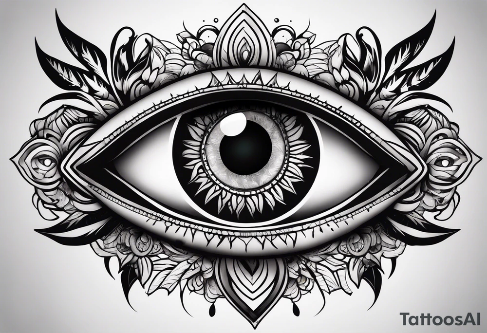 Evil eye tattoo idea