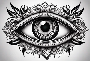 Evil eye tattoo idea