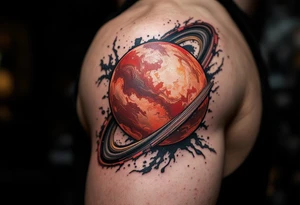 Red planet tattoo idea