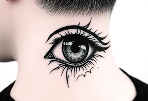 EYE WITH WINHS nd the reflection in the eye of what it sees tattoo idea